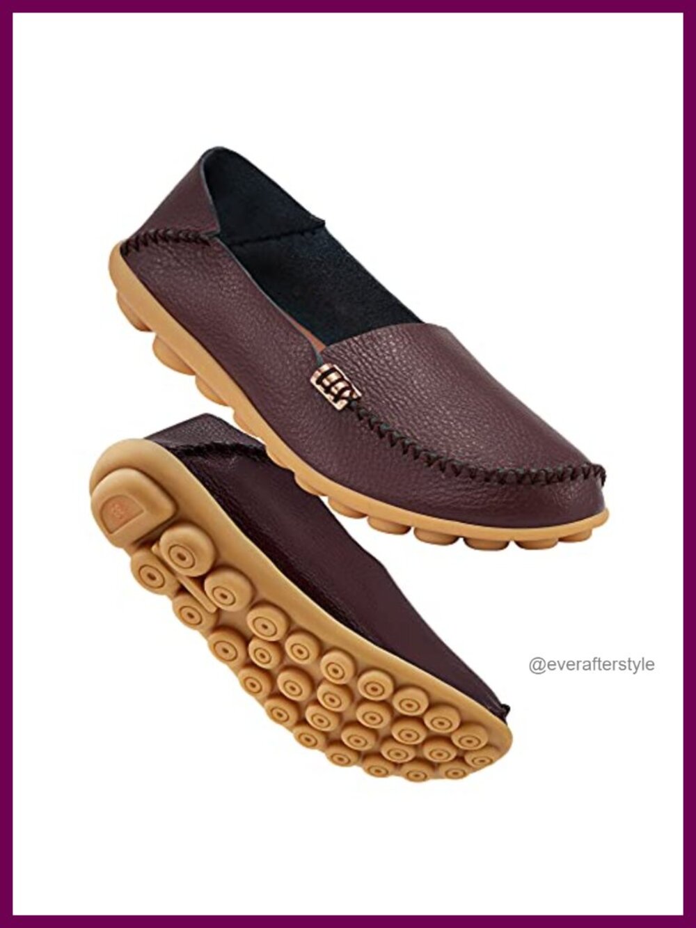PU Leather Loafers Slip-On Mocc Memory Foam Cushioned
